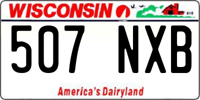 WI license plate 507NXB