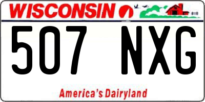 WI license plate 507NXG