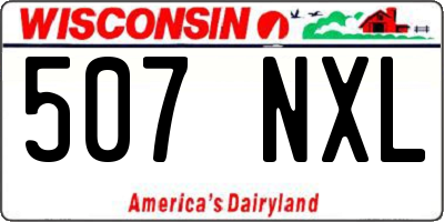 WI license plate 507NXL