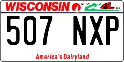 WI license plate 507NXP