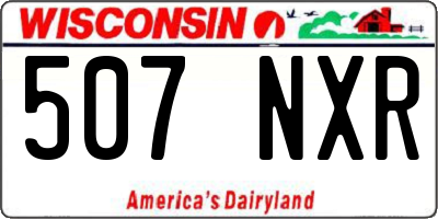 WI license plate 507NXR