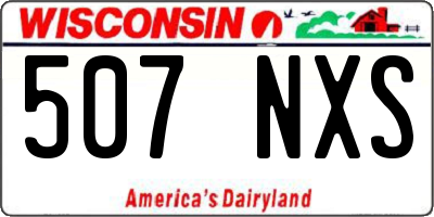 WI license plate 507NXS