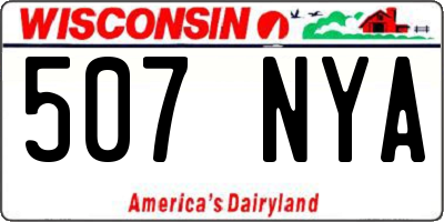 WI license plate 507NYA