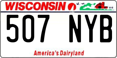WI license plate 507NYB