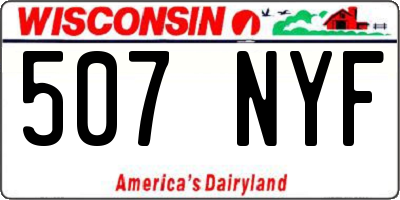 WI license plate 507NYF
