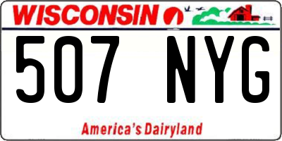 WI license plate 507NYG
