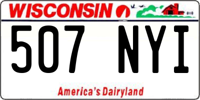 WI license plate 507NYI