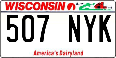 WI license plate 507NYK