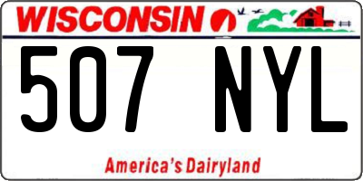 WI license plate 507NYL