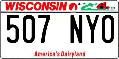 WI license plate 507NYO