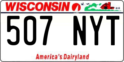 WI license plate 507NYT