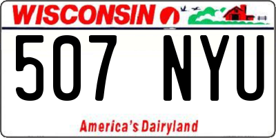 WI license plate 507NYU