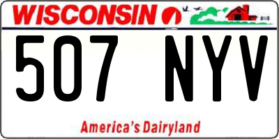WI license plate 507NYV