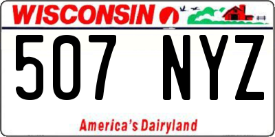 WI license plate 507NYZ