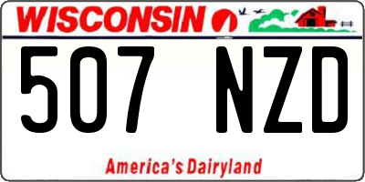 WI license plate 507NZD