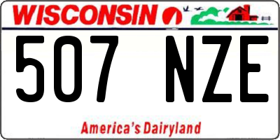 WI license plate 507NZE