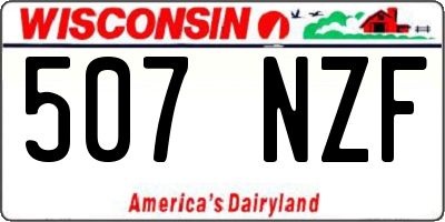 WI license plate 507NZF