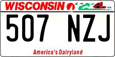 WI license plate 507NZJ