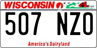WI license plate 507NZO
