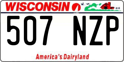 WI license plate 507NZP