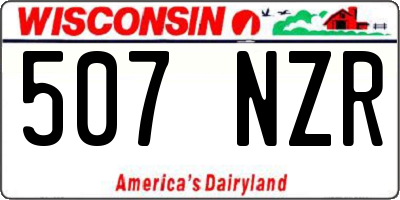 WI license plate 507NZR
