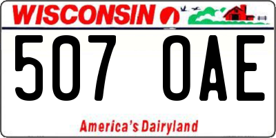 WI license plate 507OAE