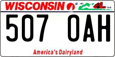 WI license plate 507OAH