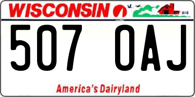 WI license plate 507OAJ