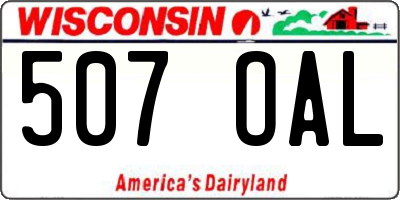 WI license plate 507OAL