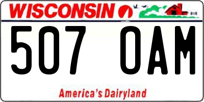 WI license plate 507OAM