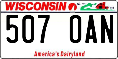WI license plate 507OAN