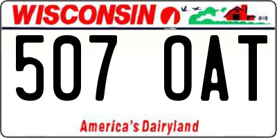 WI license plate 507OAT