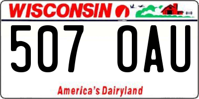 WI license plate 507OAU