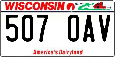 WI license plate 507OAV