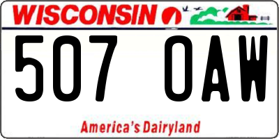 WI license plate 507OAW