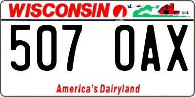 WI license plate 507OAX