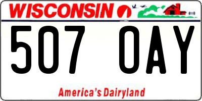 WI license plate 507OAY