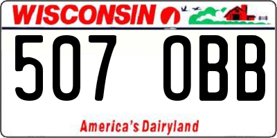 WI license plate 507OBB