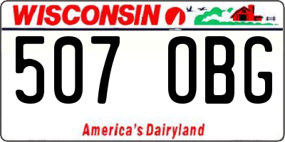 WI license plate 507OBG