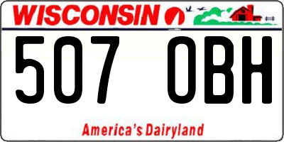 WI license plate 507OBH