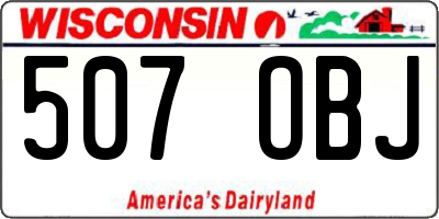 WI license plate 507OBJ