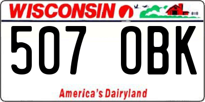 WI license plate 507OBK