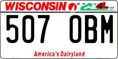 WI license plate 507OBM