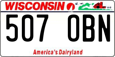 WI license plate 507OBN