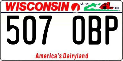 WI license plate 507OBP