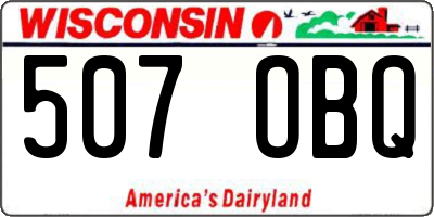 WI license plate 507OBQ