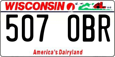 WI license plate 507OBR
