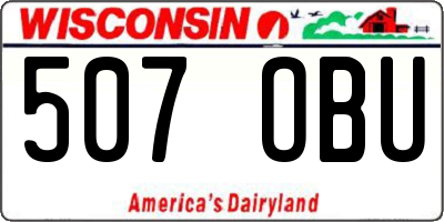 WI license plate 507OBU