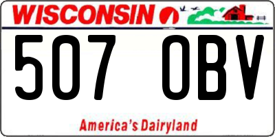 WI license plate 507OBV