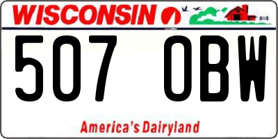 WI license plate 507OBW